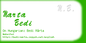 marta bedi business card